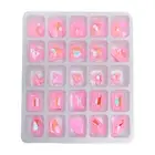 25pcs Nail Ornaments Butterfly Square Nails Design Nail Art Phone Case