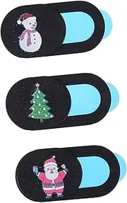 Tofficu 3Pcs Laptop Camera Cover Slide with Holiday Pattern Cute Webcam Cover Slider for Tablet and Mobile Device Privacy Protection