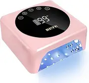 BETE Wireless Led Nail Lamp, 78W Rechargeable Uv Nail Light, Intelligent Infrared Sensor and Lcd Screen, Nail Curing Lamp, Portable Nail Dryer, Gel Polish Light with 5 Con
