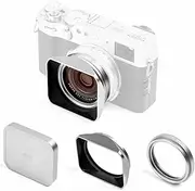 NiSi - Silver Adapter Hood Kit for Fujifilm X100 Series - Lens Protection for Fuji X100 Cameras (X100S, X100F, X100T, X100V, X100VI) - Durable Design, Nano Coating and Enhanced UV Filter Feature