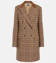 [Polo Ralph Lauren] Polo Ralph Lauren Houndstooth wool-blend coat AU 10 multicoloured