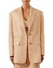 SHONA JOY Linen Oversized Amanda Blazer ,Sz 8 Aust ( Fits 10-12), BNWT, RRP $360