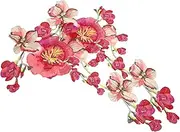 BELLIFFY 2Pcs Floral Embroidery Appliques for DIY Craft and Clothes Repair Easy to Sew Decorative Patches for Home Tailor Shop and Fashion Projects