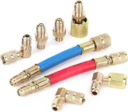Zohisin 8pcs Refrigeration Connector Adapter Kit Air Conditioning Refrigeration Connector Adapter Hoses R 12A C System