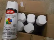 6 x Krylon 12 Oz K05584007 White Colormaxx Paint & Primer Spray Paint, Primer