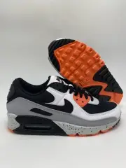 NIKE AIR MAX 90 WHITE/BLCK-TURF ORANGE [DC9845 100] US MEN SZ 6