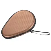 Table Tennis Racket Case Ping Pong Paddle Case Cover Gourd Shape, Texture Brown
