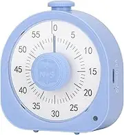 60 Minute Visual Timer, Countdown Timer for Kids and Adults with Two Reminder Modes, USB Charging Desk Classroom Timer Time Management Tool for Studying Working Cooking Baking (Blue)