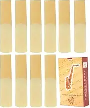 10 Pcs EB Alto Saxophone Reeds of Strength 2.5, Premium Single Reed for Alto Sax, Synthetic Woodwind Accessories, Professional EB Alto Saxophone Reeds, 2.5 Size Medium Soft Sax Reed (10PCS)