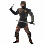 Special Ops Ninja Stealth Japanese Warrior Camo Military Karate Boys Costume