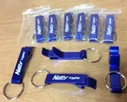 Natural Natty Light Bottle Opener Key Chain - Aluminum (10) PACK - NEW & F/S
