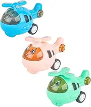 UPKOCH Inertial Car Toys for Boys and Girls Small Plane Model Cartoon Car Toy Set