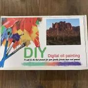 DIY Paint by Numbers Colorful Canvas Painting Kits Kids/Adults w/paint and brush