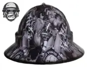 Custom Hydrographic Safety Hard Hat SKIMPY GREY PRO CHOICE WIDE BRIM