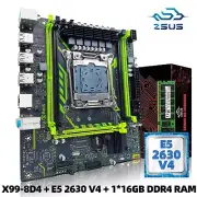 X99-8D4 Motherboard Set Kit with Intel LGA2011-3 Xeon E5 2630 V4 CPU DDR4 16GB