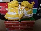 Nike Off-White Air Force 1 I Mid SP Leather Sheed White Varsity Maize DR0500 101