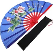 [Anneome] Kung Fu Fan Small Push Pins Foldable Hand Fans Threaded Display Rack Elegant Garters Handmade Buttons Handheld Fan Stylus Nibs Transparent Badges Hand Held Fans for Women Cloth Red