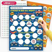 Good Behavior Chart for Kids at Home - Monsters Reward Chart for Boys - Bedtime Routine Chart for Toddlers - Behavior Charts for Sleeping in Own Bed - Responsibility Chart - by Central 23