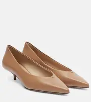 [Max Mara] Max Mara Kittenpump leather pumps AU 5.5 beige