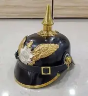 New Handmade German Cap Imperial Militaria Prussian Leather Pickelhaube Helmet