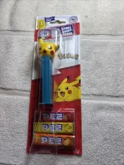 2023 Holiday Pokemon PIKACHU on CARD PEZ Dispenser with Blue Stem - Sealed