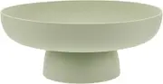 Luxshiny Footed Fruit Bowl, 26CM Fruit Plate Serving Tray Decorative Pedestal Bowl with Draining Holes for Fruit Vegetable Snack Candy (Green)