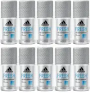 10 ADIDAS MEN FRESH 48H Dry Freshness Antiperspirant Roll On Deodorant 50ml