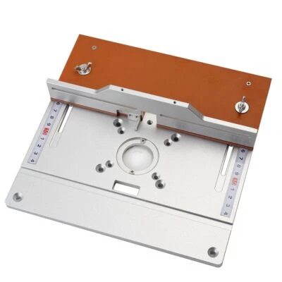 Router Table Insert Plate Aluminum Electric Wood Milling Flip Board Miter Gauge