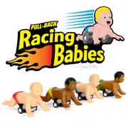Archie McPhee 5.7cm Pull Back Racing Babies Vinyl Plastic Race Toy Assort 3y+
