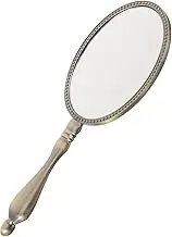Retro Handheld Makeup Mirror with Vintage Handle Compact and Decorative Vanity Mirror for Women for Travel and Everyday Use Sturdy Design for Use