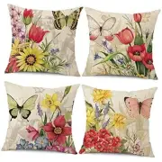 Throw Pillow Covers 18x18 Set of 4 Decorative 18" x 18" (Pack of 4) Color a