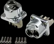 DS Polished Chrome Aluminum Lifter Block Pair Harley Heritage Springer 97-99