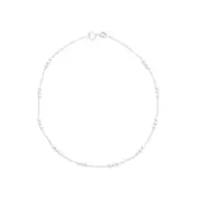 25cm Sterling Silver Ball Station Chain Anklet