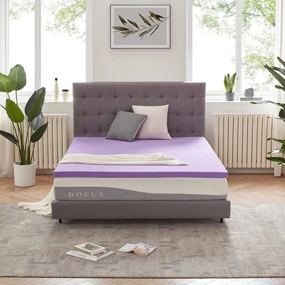 Gel Memory Foam Mattress Topper Twin XL, 1.5 in Twin Extra Long Mattress Pad ...