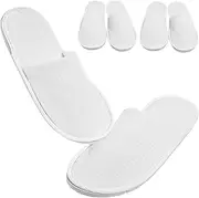 BATHVEVE 4pairs Reusable Slippers Comfortable Hotel Spa Slippers for Guests Travel Home Use Skid Design for Men Women for Parties and Relaxation