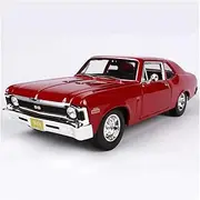 Scale Finished Model Car 1:18 Diecast Alloy for Chevrolet Nova SS 1970 Retro Muscle Car Model Display Collectible Gifts Ornaments Miniature Replica Car