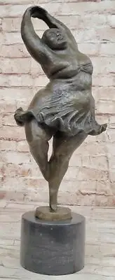 Hand Made Fernando Botero Ballerina Genuine Bronze Sculpture Hot Cast Figurine