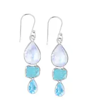 Tiramisu Silver 13.00 ct. tw. Gemstone Earring