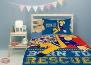 3-Piece Fireman Sam Single Polyester Bedding Duvet & Pillow Cover Set