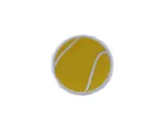 Patch embroidered badge iron on sew clothes applique tennis ball