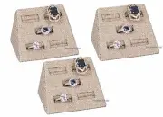 12pc Ring Display Set Ring Hold 5 Ring Display Set Burlap Jewelry Display Stand