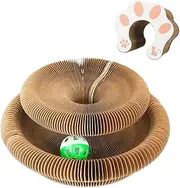 Cozioz Magic Organ Cat Scratching Board & Ball Track - Interactive Accordion Toy for Fun, Exercise, and Education