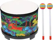 Floor Tom Drum for Kids - Music Drum Tom Toy for Kids | Baby Drum 8 inch Percussion Music Instrument Kids Drum with 2 Mallets for Children | Beginners Childrens Drum Set