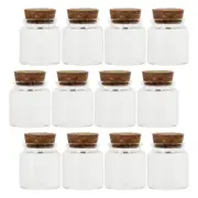 12Pcs Glass Sample Bottles with Cork Stoppers for Art Projects