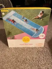 Sun Squad 2-Lane Shark Water Slide Built-in Sprinklers 18 FT (New in Box)