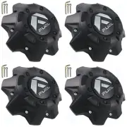 Fuel Wheels Flat Black Custom Wheel Center Cap Caps # 1002-40B / 1002-41 (4) NEW