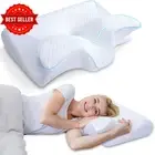 Cervical Neck Pillow Memory Foam Ergonomic Pain Relief for Sleepers White Pillow