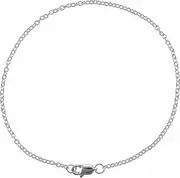 [JewelryWeb] 925 Sterling Silver 1.5mm Solid Cable Chain 18 Centimeters Bracelett Link Bracelet for Women and Men