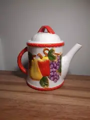 Ceramic teapot 2 D grape apple pear