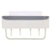 Punch Free WallMounted Bathroom Shelf Shampoo Body Wash Storage Rack Organizer Accessories(Beige )